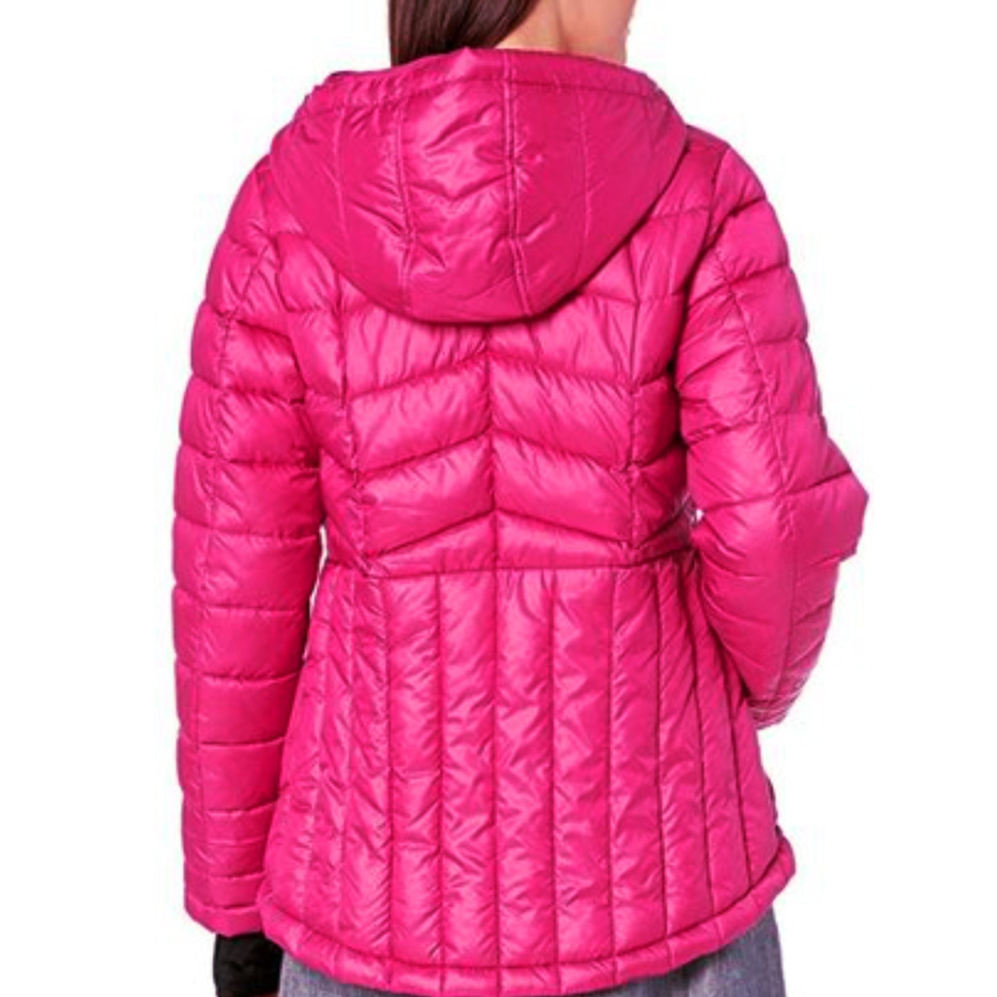 Jessica Simpson Women's Packable Quilted Insulated Hooded Puffer Winter Coat Jacket