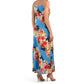 London Times Women's Bloom Stripe Floral Print Cami Maxi Dress