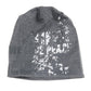Love Peace Print Women's Fleece Lined Beanie Winter Hat