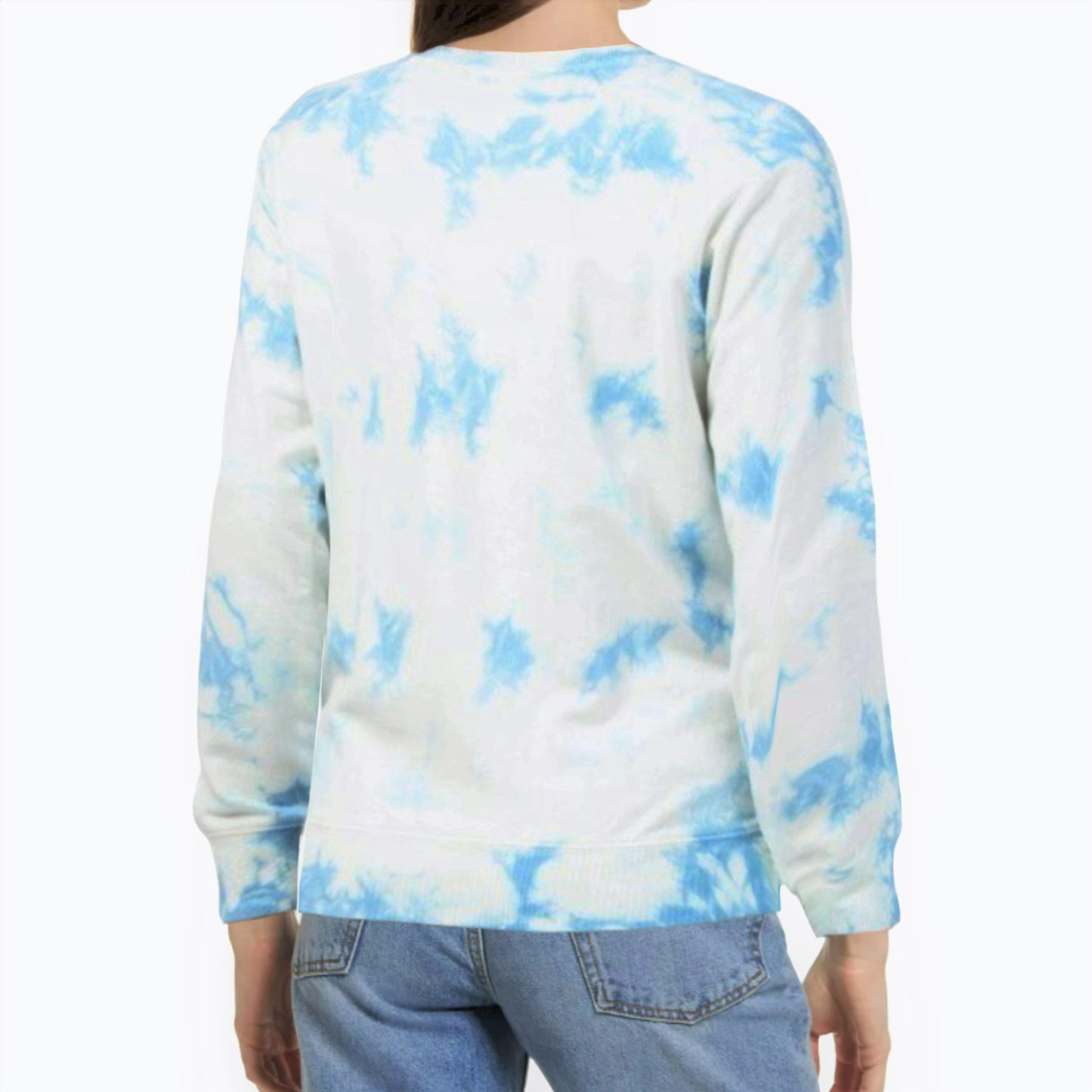 Lucky Brand Women's Tie Dye Print Soft Cotton Casual Sweatshirt Top