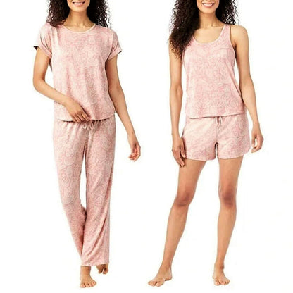 Lucky Brand PLUS 4-Piece Super Soft Floral Print Lounge Pajama Set