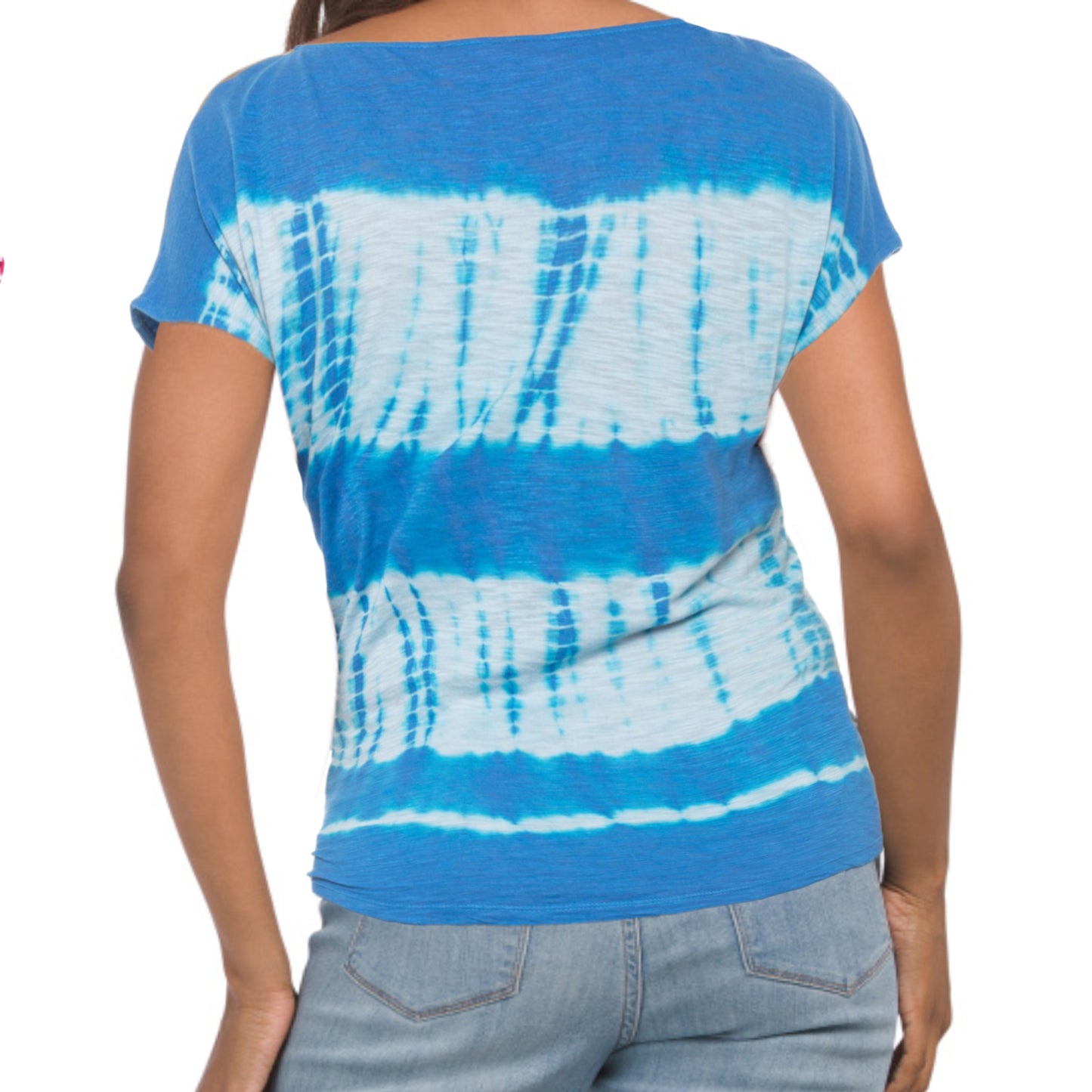 Lucky Brand Women's Cotton Tie-Dye Twist-Front T-Shirt