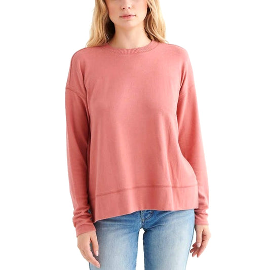 Lucky Brand Women's Ultra Soft Cloud Jersey Wrinkle Free Lightweight Sweater Top
