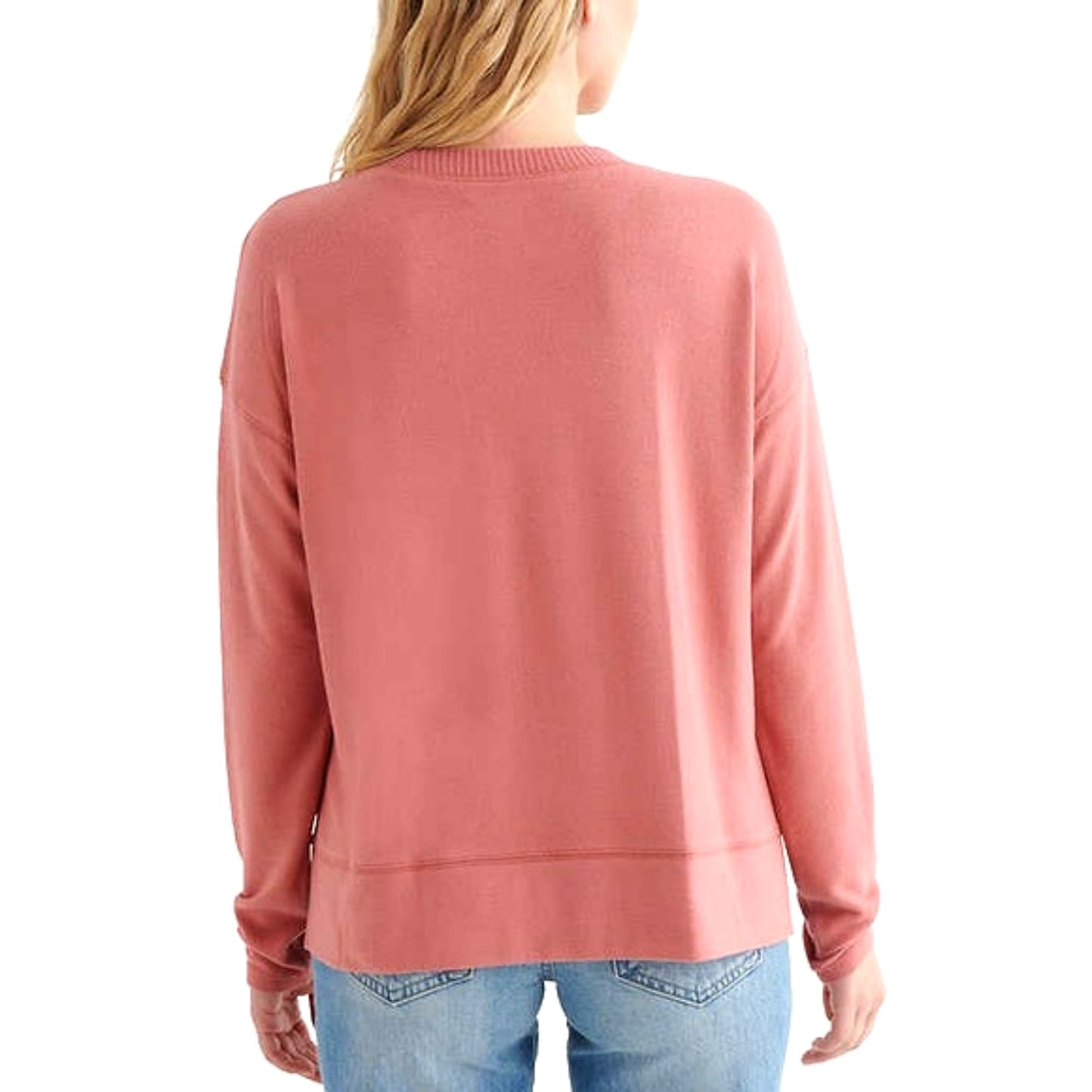 Lucky Brand Women's Ultra Soft Cloud Jersey Wrinkle Free Lightweight Sweater Top