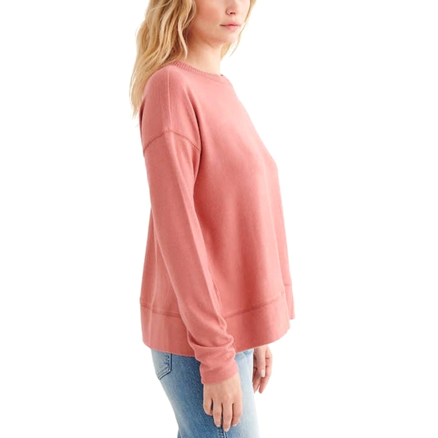 Lucky Brand Women's Ultra Soft Cloud Jersey Wrinkle Free Lightweight Sweater Top