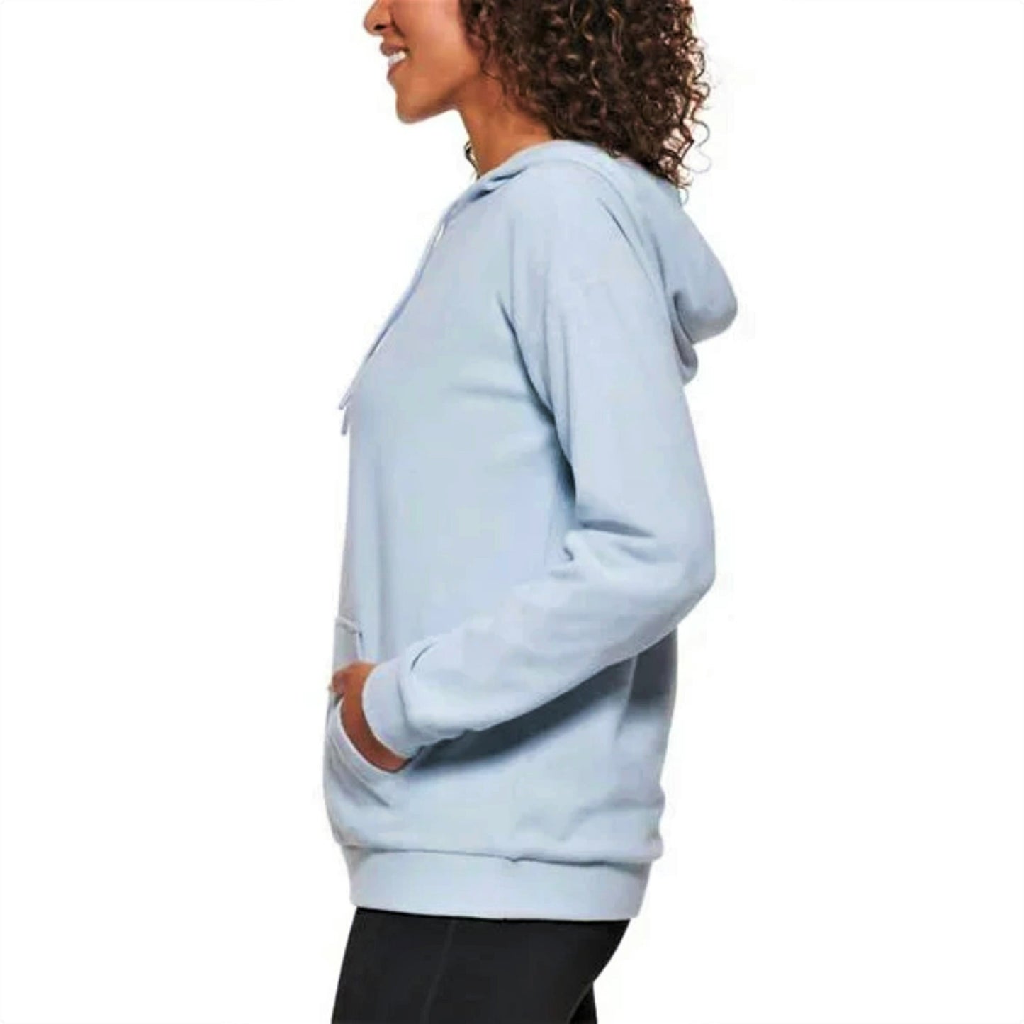 Andrew Marc Marc NY Women's Cozy Cotton Blend Kangaroo Pocket Pullover Sweatshirt Drawstring Hoodie