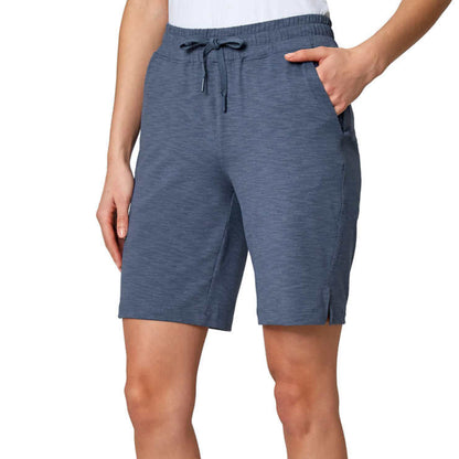 Mondetta Women's Active Performance Elastic Waist Soft Casual Bermuda Shorts