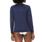 Nautica Women's Long Sleeve Logo Graphic Print UPF 30+ Beach Rashguard Swim Top