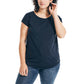 Nautica Women's Keyhole Back Soft Cotton Blend T-Shirt