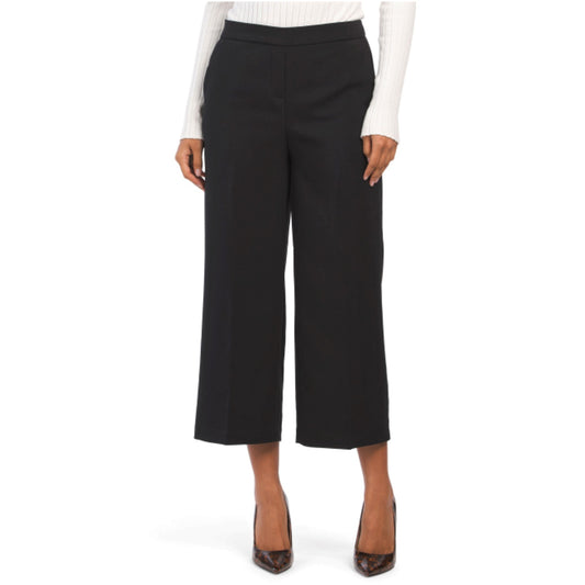 Nicole Miller High Rise Wide Leg Capri Career Pants