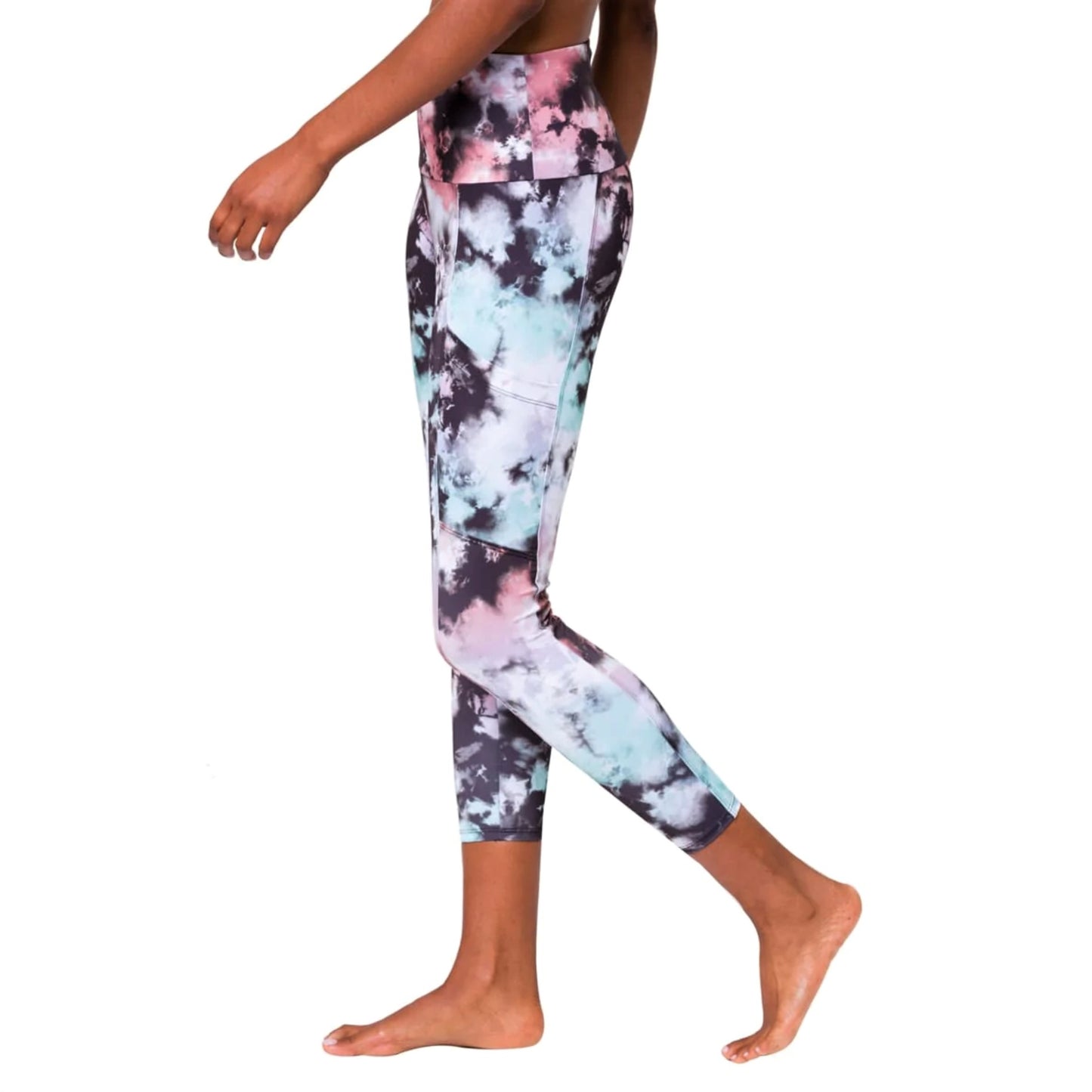 Onzie Women's High Rise Side Pockets Tie Dye Print Activewear Yoga Leggings
