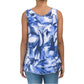 PIAZZA DEL TEMPIO  Women's  Made in Italy Tiered Ruffle Hem Linen Sleeveless Top