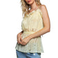 POL Baby Ruffle Spaghetti Strap Urban City Peplum Top Camisole