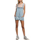 POL Denim Studded Overall Shorts with Side Pockets