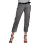 POL Ruffle side Mid Rise Cropped Gray Denim Jeans