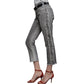POL Ruffle side Mid Rise Cropped Gray Denim Jeans