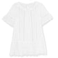 POL Women's Boho Eyelet Embroidered Lace Ruffle Trim Blouse Tunic Top