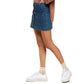 POL Women's Button Front Two Flap Pockets Denim Mini Jean Skirt
