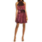 RAMY BROOK Women's Ellin Shimmer Velvet Halter Party Cocktail Mini Dress
