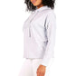 Rae Dunn Women's Ultra Soft Love Graphic Print Striped Sweatshirt Top Hoodie