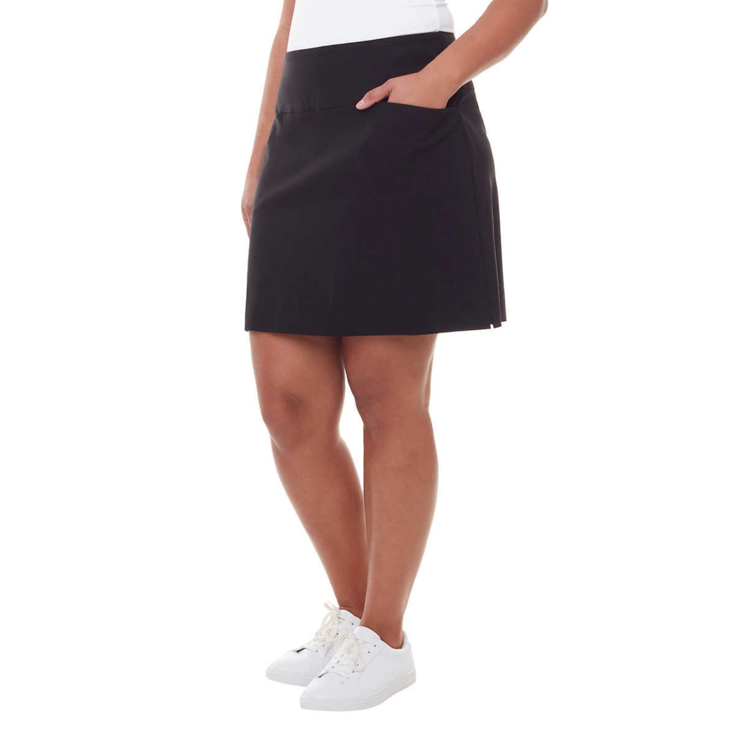 S.C. & CO Women's Tummy Control Built-in Shorts Pockets Stretch Active Casual Skort