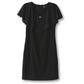SL Fashions Women's Plus V-neck With Popover Sheer Details Sheath Mini Dress