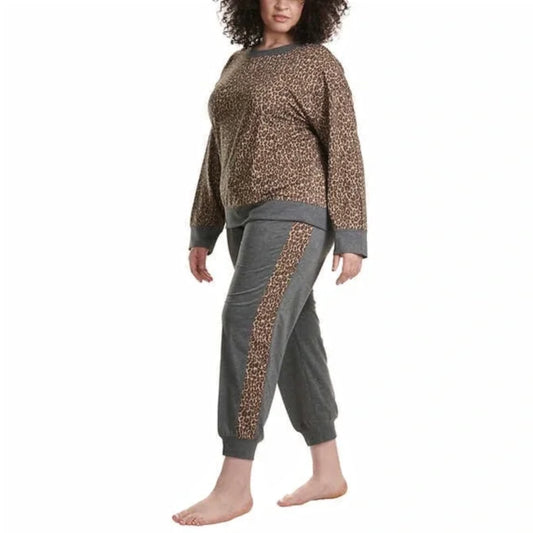 Splendid Women's 2-Piece Ultra Soft PJ Leopard Print Lounge Pajama Set