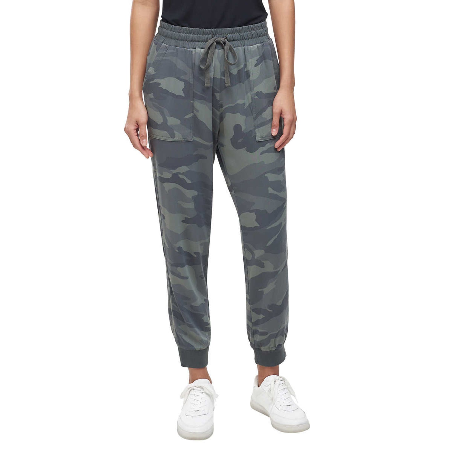 Splendid Women's Ankle Cuff Relaxed Fit Active Pants Camo Print Woven Casual Joggers