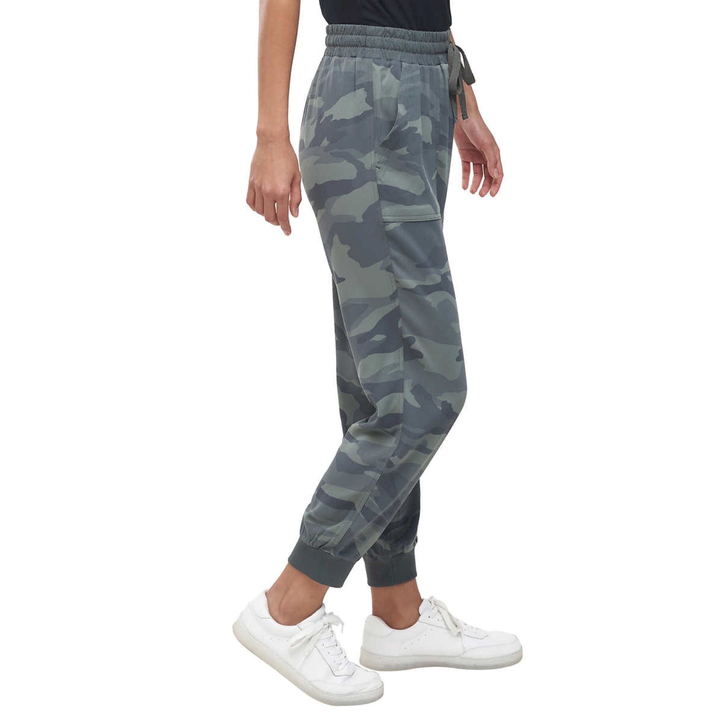 Splendid Women's Ankle Cuff Relaxed Fit Active Pants Camo Print Woven Casual Joggers