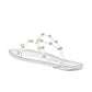 Steve Madden Women's Studded Pearl Embellished Slide-On Flat Sandals
