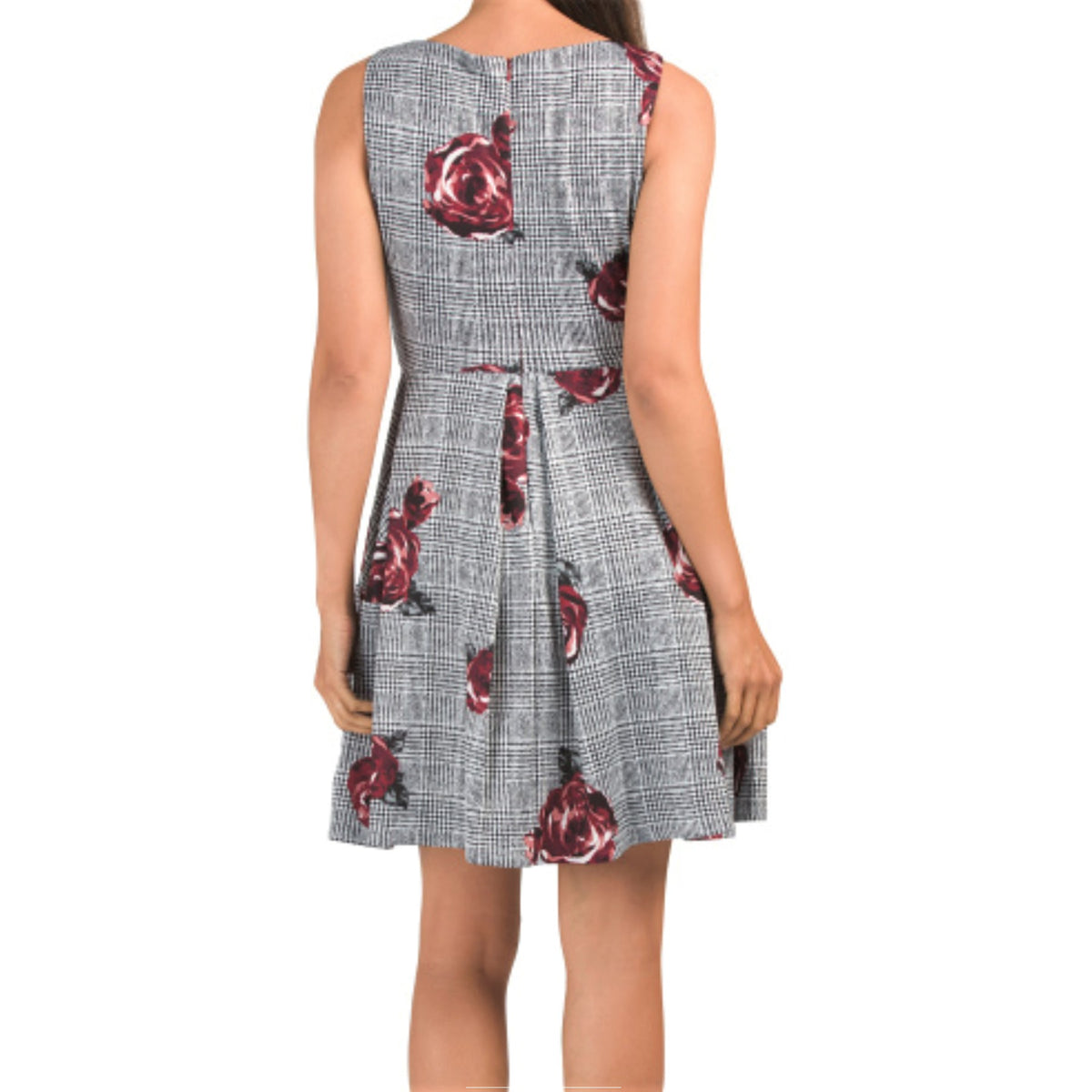 TAYLOR Women's Floral Print Fit & Flare Pleated Mini Dress