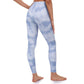 T TAHARI High Rise Cloud Tie Dye Print Active Casual Ankle Leggings