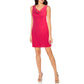 Tiana B Beaded Bead Embellished Draped Cowl Neck Party Mini Dress