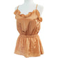 POL Baby Ruffle Spaghetti Strap Urban City Peplum Top Camisole