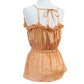 POL Baby Ruffle Spaghetti Strap Urban City Peplum Top Camisole