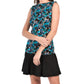 Vertigo Paris Women's Floral Print Flounce Hem Sleeveless Mini Dress