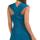 Vertigo Paris Women's Metallic Shimmery Asymmetrical Hem Midi Dress