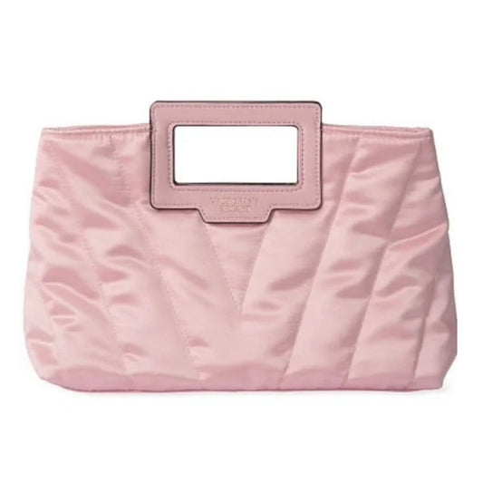 Victoria's Secret Women's Satin Chevron Quilted Bag Party Clutch