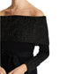 Vince Camuto Women's Metallic Off the Shoulder and Cuffs Knit Cocktail Midi Dress
