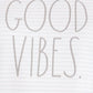 Rae Dunn Women's Ultra Soft Good Vibes Graphic Print Striped Sweatshirt Top Hoodie