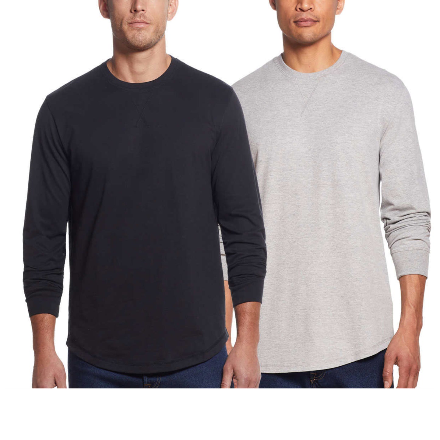 Weatherproof Vintage Men’s 2-pack Long Sleeve Tee Soft Cotton Blend Jersey T-Shirt