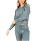 ONZIE Soft French Terry Crop Pale Cacti Tiger Hoodie and Joggers Collection