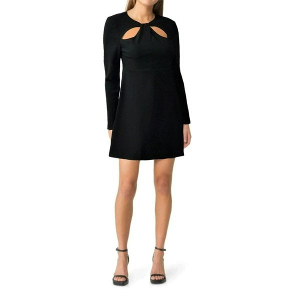 ASOS Twist Cut Out Front Long Sleeve High Waist Cocktail Mini Dress – Letay Store