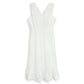 Lungo L'arno Italy Plus Ruffle Hem Cotton Eyelet Midi Dress