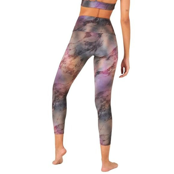 Onzie Women's High Rise Marble Print Activewear Yoga Leggings