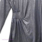 Tiana B Metallic Shimmer Foil Asymmetrical Ruched Cocktail Party Mini Dress