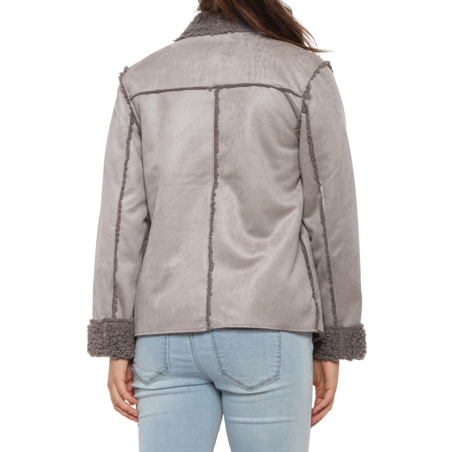 Dylan Women's Reversible Soft Faux Fur Suede Coat Jacket