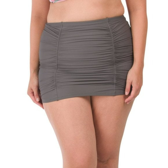 Raisins Curve Women's Plus Calina Solids Costa Skirt Swim Bottom