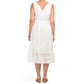 Lungo L'arno Italy Plus Ruffle Hem Cotton Eyelet Midi Dress