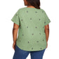 Vintage America Women's Bees Embroidered Relaxed Fit Tee Lightweight Cotton Blend T-Shirt